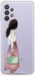 Силиконовый чехол "Девушка в розовой юбке" на Samsung Galaxy A32 / Самсунг Галакси А32