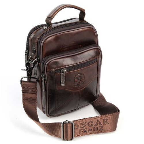 Мужская кожаная сумка 88107S-2 Браун (115105)