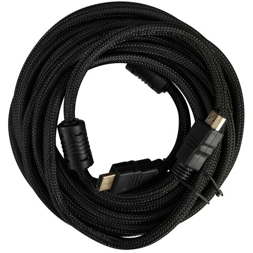 Кабель HDMI-HDMI 5м. BURO феррит. кольца Позолоченные контакты черный (HDMI-V1.4-5MC)(1478155) кабель hdmi hdmi 2м buro феррит кольца позолоченные контакты черный hdmi v1 4 2mc 50