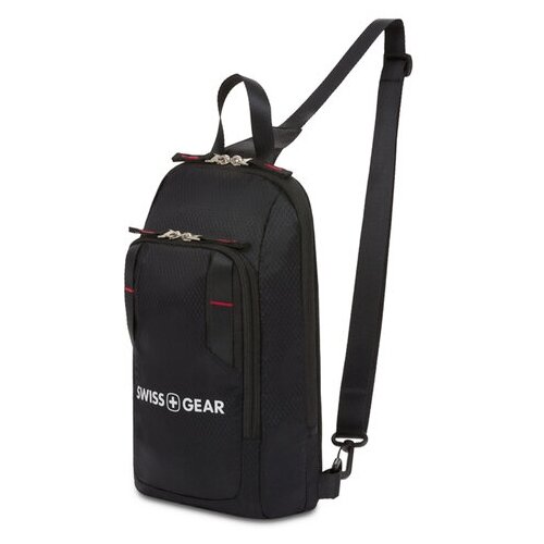 Рюкзак SWISSGEAR с одним плечевым ремнем, черный/красный, 4 л