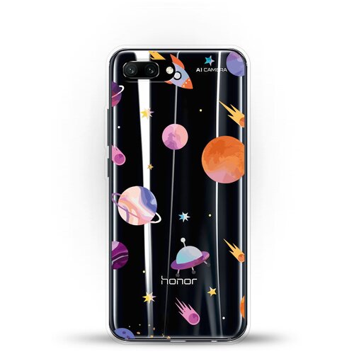 фото Силиконовый чехол узор из планет на honor 10 andy & paul