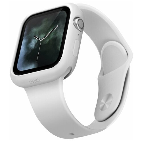 фото Чехол uniq для apple watch 4/5/6/se 44 mm чехол lino white