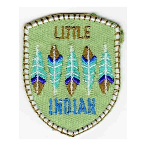 Термоаппликация HKM Little Indian Button gr? n, 1 шт 5,5 х 3 см 0,125 см HKM 33304/1SB