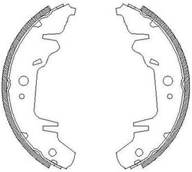 Барабанные тормозные колодки задние REMSA 4020.00 для Kia Carnival, Dodge Caravan, Chrysler Voyager, Chrysler Grand Voyager (4 шт.)