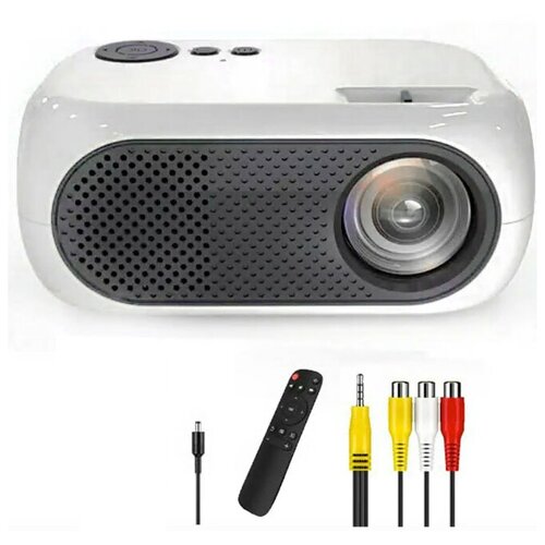 Портативный LED проектор MINI Projector M260404 с пультом с поддержкой 720 1080P HDMI USB Белый 599000₽