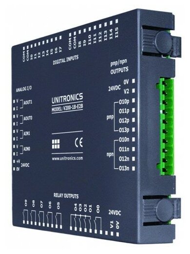 V200-18-E46B Модуль входов/выходов 18DI, 9AI, 2TO, 15RO, 2AO Unitronics