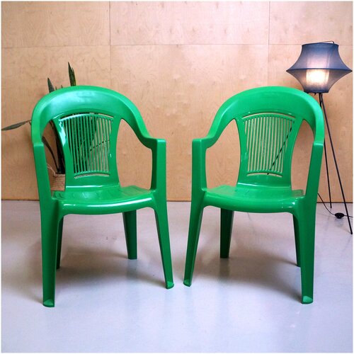 Садовые пластиковые кресла Венеция, Зеленый, 2 шт
