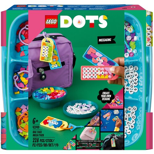 Конструктор LEGO DOTS 41949 Большой набор бирок для сумок: надписи, 228 дет.