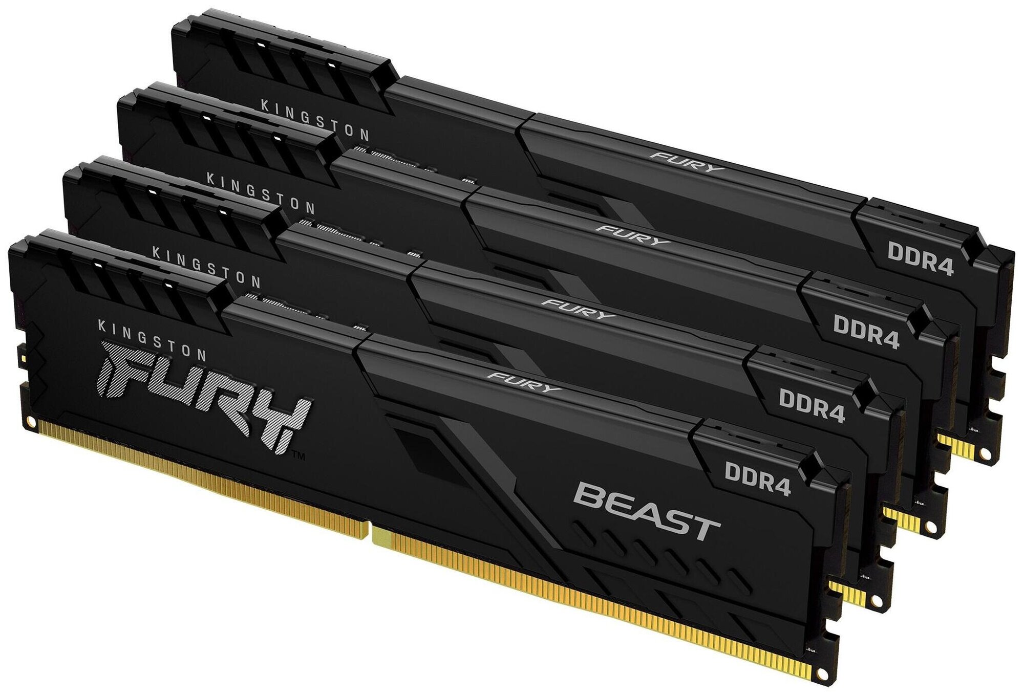 Оперативная память Kingston FURY Beast 128 ГБ (32 ГБ x 4 шт.) DDR4 2666 МГц DIMM CL16 KF426C16BBK4/128