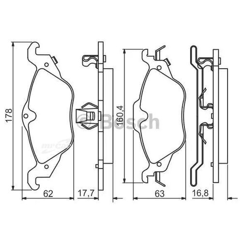 BOSCH 0986495223 Колодки тормозные