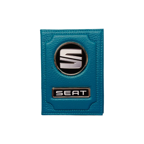 Обложка для автодокументов SEAT (сеат) кожаная флотер