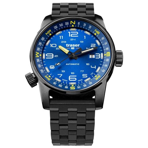 Наручные часы traser Мужские часы Traser P68 Pathfinder Automatic Blue 109523-steel