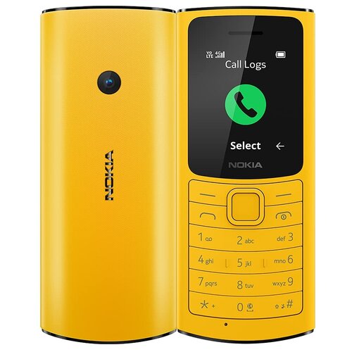 Телефон Nokia 110 4G DS 2021, Dual nano SIM, желтый