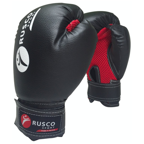 фото Перчатки боксерские, rusco 6oz, к/з, черный rusco sport