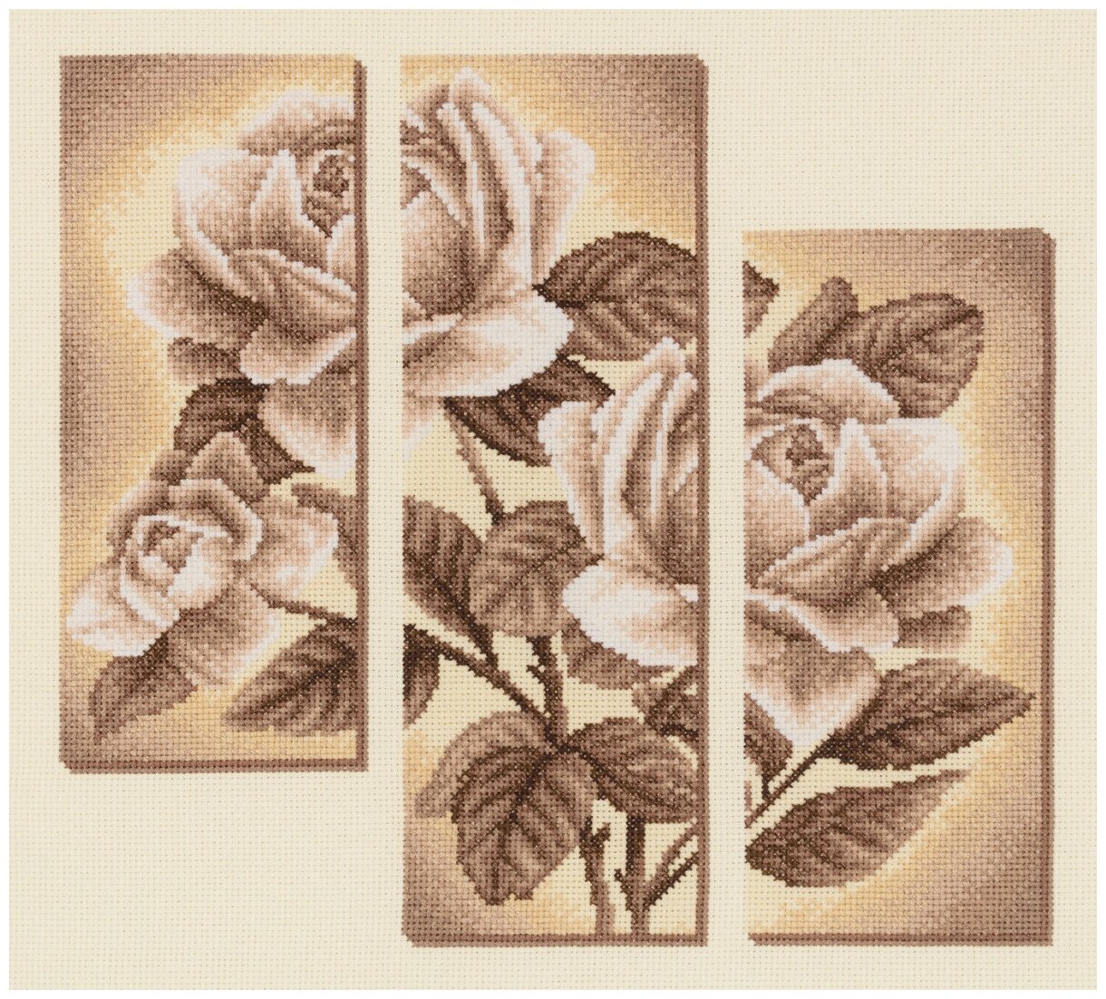 Набор для вышивания PANNA C-1894 Триптих с розами 29.5 х 27 см