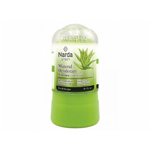 NARDA Дезодорант кристаллический алое вера Mineral Deodorant Aloe Vera, 80г, Narda