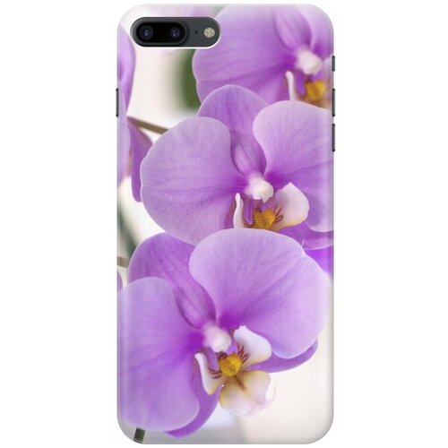 фото Gosso ультратонкий силиконовый чехол-накладка для apple iphone 8 plus / 7 plus с принтом "сиреневые орхидеи"