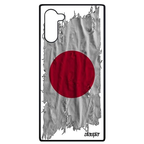 фото Стильный чехол на смартфон // galaxy note 10 // "флаг японии на ткани" стиль патриот, utaupia, белый