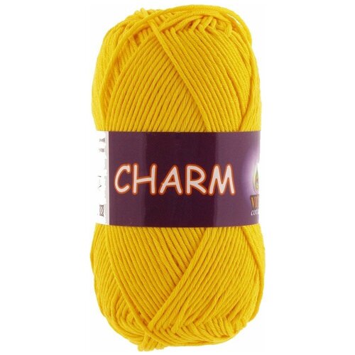 Пряжа Vita cotton Charm желтый (4180), 100%мерсеризованный хлопок, 106м, 50г, 1шт