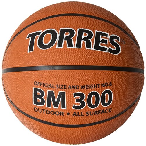 torres мяч баскетбольный torres bm300 р 5 Мяч баскетбольный Torres BM300 арт. B02016 р.6