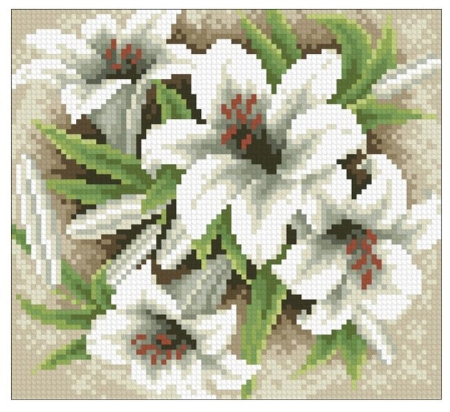 фото Садовые лилии набор для выкладывания стразами 20х18 Паутинка М-232 20х18 Паутинка М-232