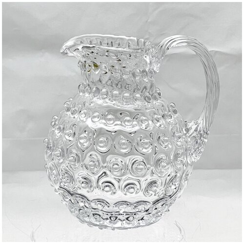 Кувшин/графин для сока/воды 750 мл Kvetna/Кветна прозрачный из чешского стекла