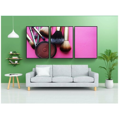 фото Набор модулных постеров для интерьера "макияж, мириться, косметика" 60x90 см. в тубусе, без рамки lotsprints