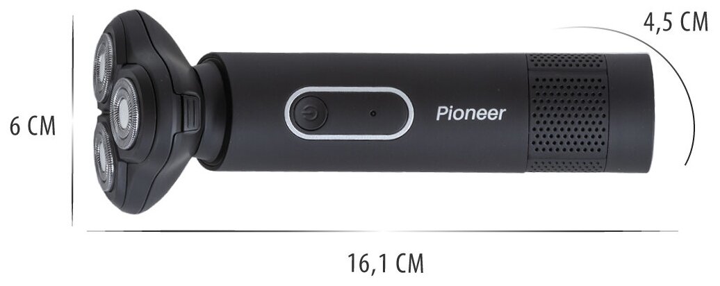 "Бритва для мужчин беспроводная Pioneer с 2 триммерами, USB-кабелем и подставкой, сухое бритье, 600 мАч" - фотография № 5