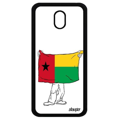 фото Простой чехол на смартфон // samsung galaxy j5 2017 // "флаг гвинеи бисау с руками" патриот туризм, utaupia, белый