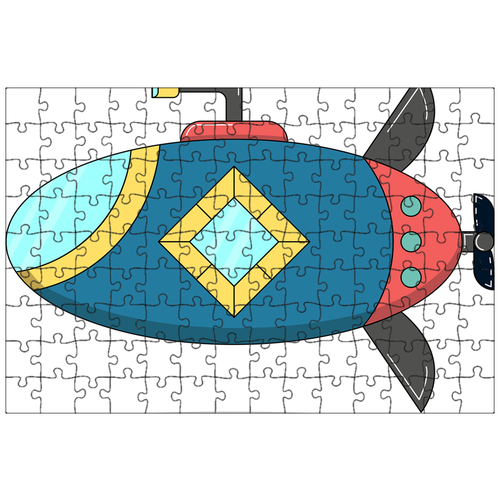 фото Магнитный пазл 27x18см."подводная лодка, иллюминатор, гидроцикл" на холодильник lotsprints
