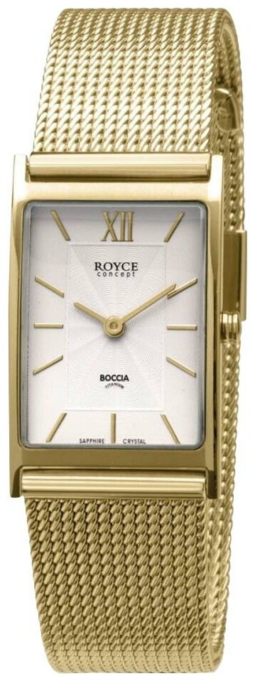 Наручные часы BOCCIA Rectangular 3285-06, золотой, белый