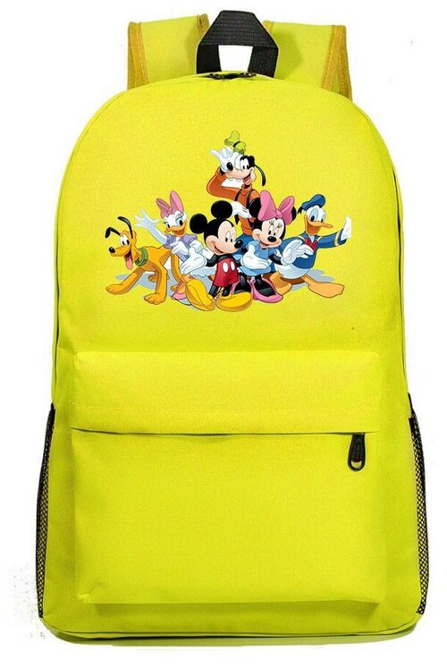 Рюкзак персонажи Микки Маус (Mickey Mouse) желтый №3