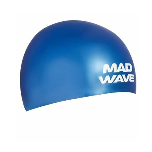 фото Шапочка для плавания mad wave soft fina approved blue размер l