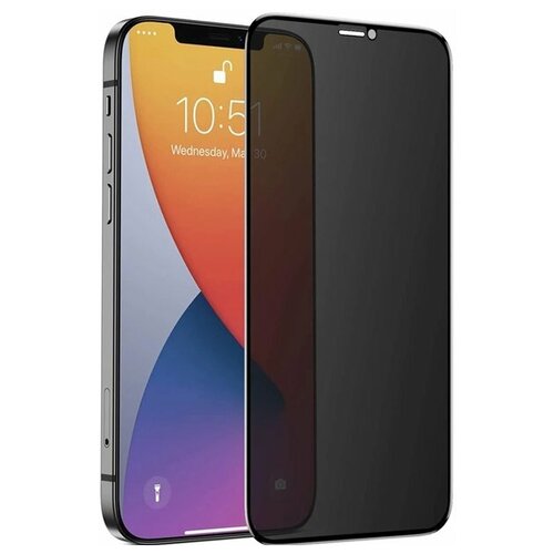 Защитное стекло Guardi AntiSpy 2.5D Full Screen-0.22 mm для iPhone 12 / iPhone 12 Pro чёрное
