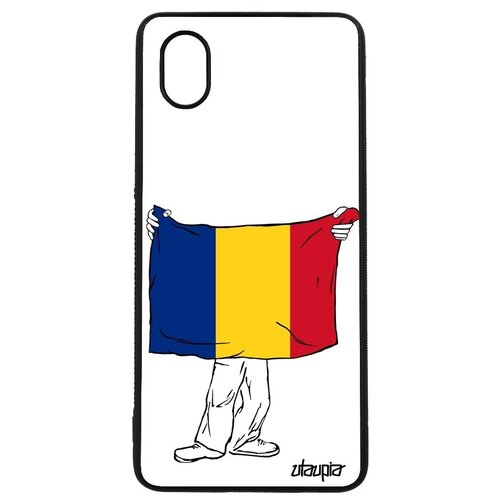 фото Красивый чехол для мобильного // samsung galaxy a01 // "флаг румынии с руками" государственный дизайн, utaupia, белый