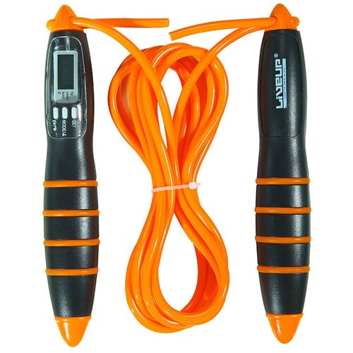 детская скакалка с регулируемой длиной jump rope голубой Скакалка LiveUp DIGITAL JUMP ROPE