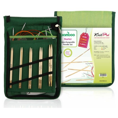 Набор Starter съемных спиц Bamboo, KnitPro, 22541 набор special interchangeable needle set съемных спиц bamboo knitpro 22565