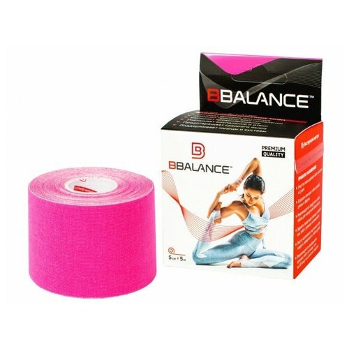 фото Кинезио тейп bbtape™ 5см × 5м розовый bbalance