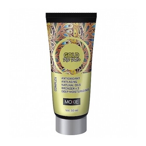 MOXIE, Лосьон для лица для загара в солярии с 3-х кратным бронзатором и микрочастичками золота Gold Fiji Face