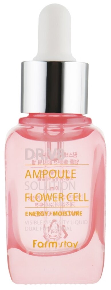 Farmstay DR.V8 Ampoule Solution Flower Cell Ампульная сыворотка для лица с цветочными экстрактами, 30 мл