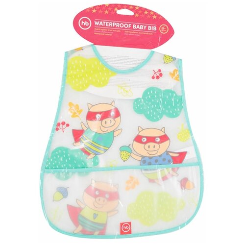 фото Нагрудник на липучке happy baby "waterproof baby bib"