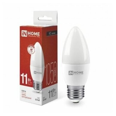 Лампа светодиодная LED-СВЕЧА-VC 11Вт свеча 4000К нейтр. бел. E27 1050лм 230В IN HOME 4690612020495