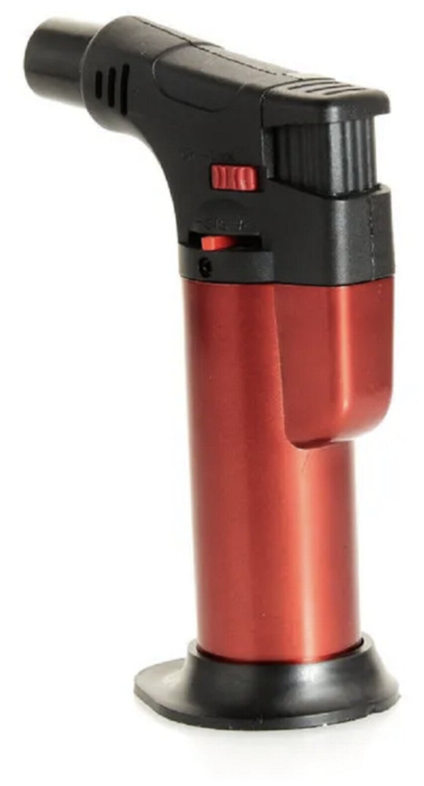 Портативная газовая горелка -зажигалка красная , Карманная мини зажигалка - горелка
