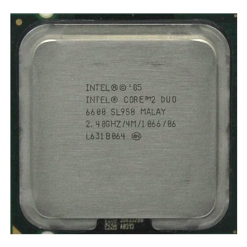 Процессор Intel Core 2 Duo E6600 Conroe LGA775,  2 x 2400 МГц, OEM