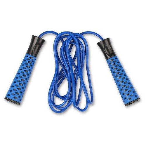 фото Скакалка indigo пластиковые ручки шнур пвх регулируемая длина 97123 ir 2,75 м синий