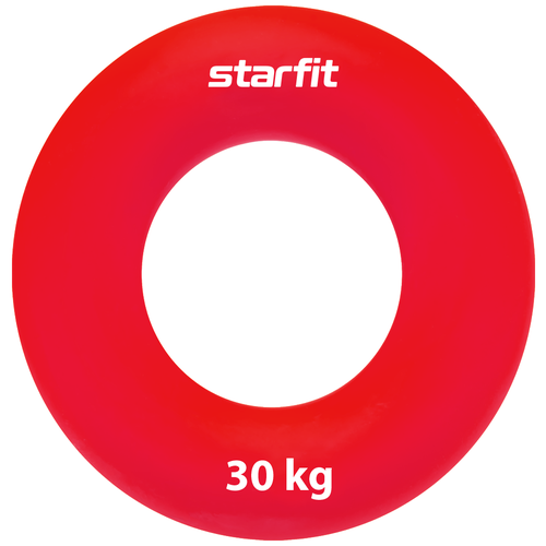 фото Эспандер кистевой starfit core es-404 кольцо, силикогель, d=8,8 см, 30 кг, красный