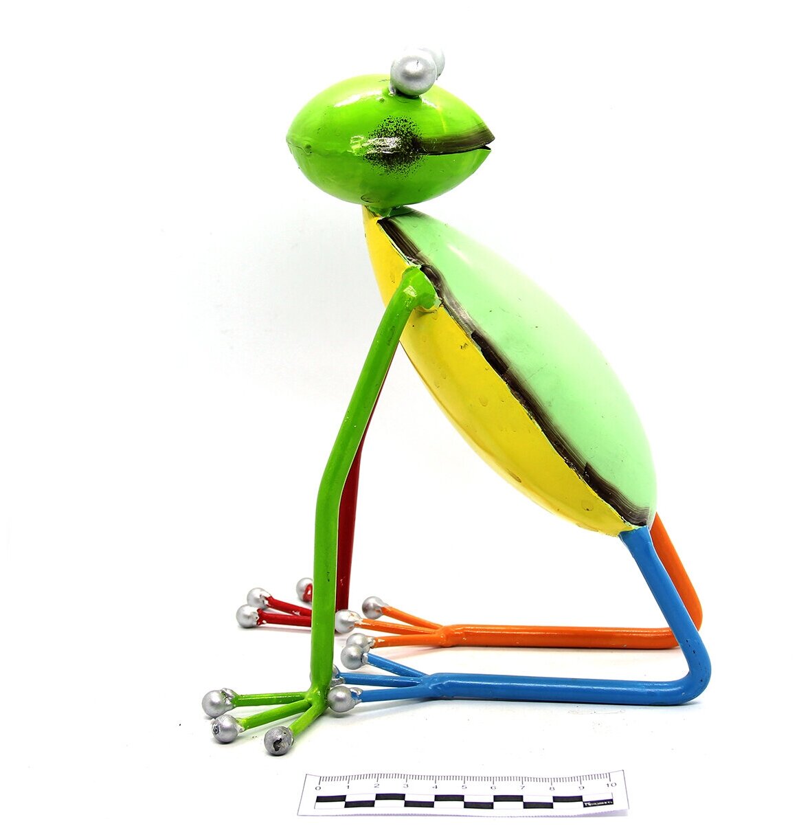 Статуэтка "Лягушка-йога поза Верблюд", металл, 20*8,5*24см, Индия — фото 1