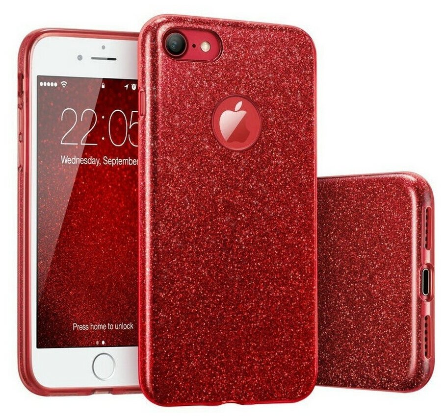 Силиконовая противоударная накладка Diamond для Apple iPhone 7/ iPhone 8 / iPhone SE 2020 красный