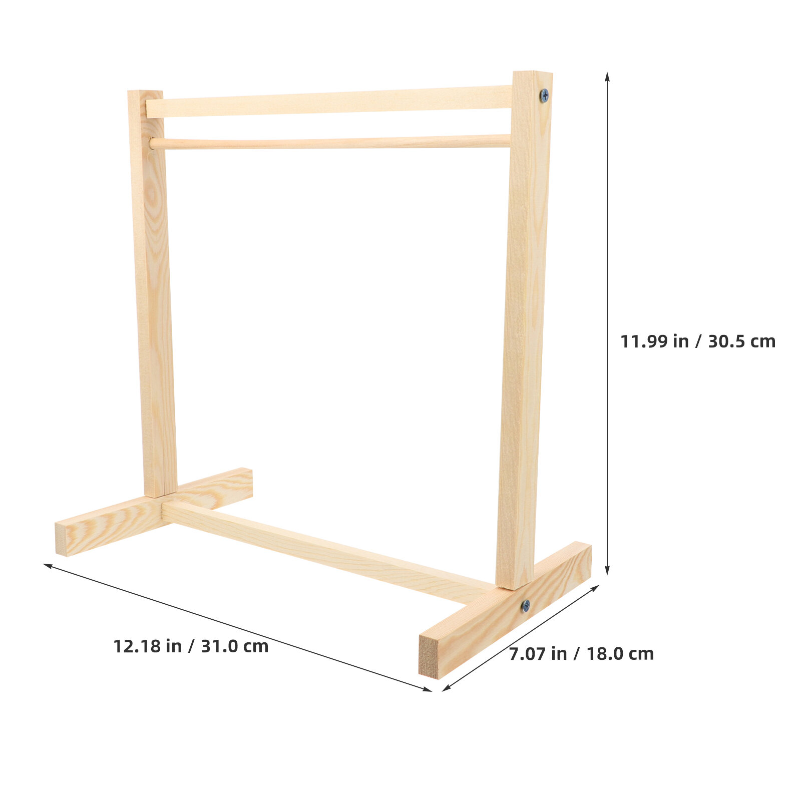 Держатель Для Одежды Куклы Из Дерева 1 Шт Светло-Коричневый 31.00X30.50X18.00Cm