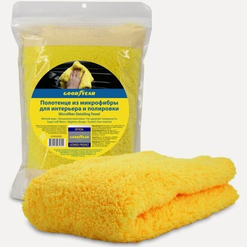 Изображение товара Полотенце из микрофибры Goodyear для интерьера и полировки 40x40 см 450 г/м2